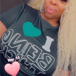 COPY - Plus size graphic top. I ❤️ being thick”